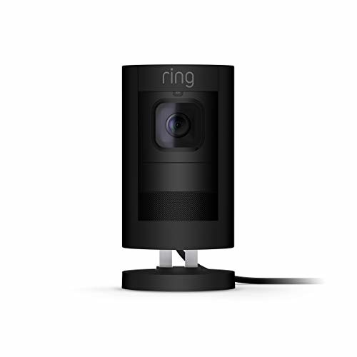 All-new Ring Stick Up Cam Wired HD Security Camera with Two-Way Talk, Night Vision and Siren, Black, Works with Alexa