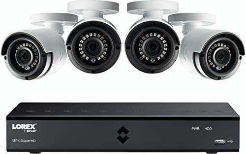 Lorex LHA4414F 4MP Super HD 4 Channel Security System w/ Lorex Secure App for Remote View & Record