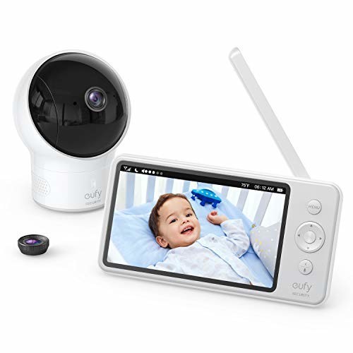 Baby Monitor, eufy Security SpaceView Video Baby Monitor, Ideal for New Moms, 5” LCD Display, 110° Wide-Angle Lens Included, 720p HD Resolution, Night Vision, Day-Long Battery