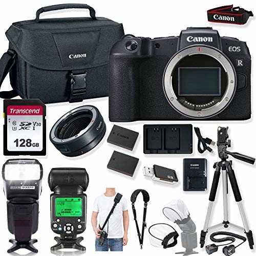 Canon EOS RP Mirrorless Digital Camera (Body Only) with EF-EOS R Mount Adapter & Prime TTL Accessory Bundle