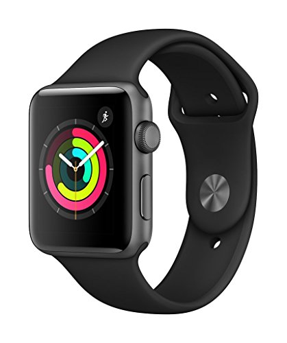 Apple Watch Series 3 (GPS, 42mm) – Space Gray Aluminium Case with Black Sport Band