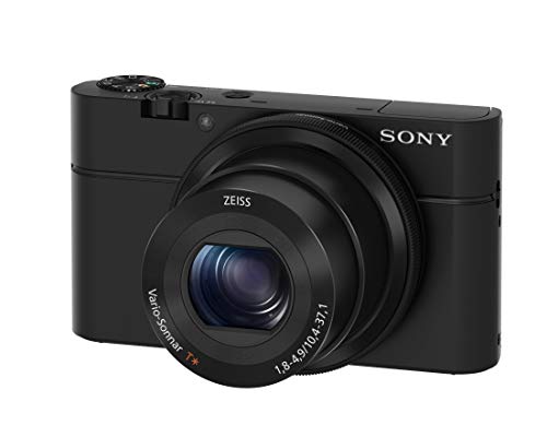 Sony RX100 20.2 MP Premium Compact Digital Camera w/ 1-inch sensor, 28-100mm ZEISS zoom lens, 3″ LCD (Renewed)