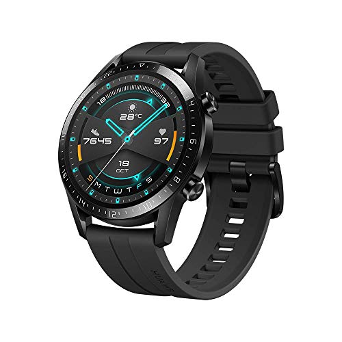Huawei Watch GT 2 2019 Bluetooth SmartWatch, Longer Lasting 2 Weeks Battery Life, Waterproof, Compatible with iPhone and Android, 46mm (Matte Black)