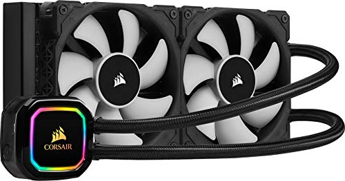 CORSAIR iCUE H100i RGB PRO XT, 240mm Radiator, Dual 120mm PWM Fans, Software Control, Liquid CPU Cooler