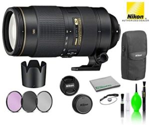 Nikon AF-S NIKKOR 80-400mm f/4.5-5.6G ED VR Lens USA (2208) with Bundle Package Deal Kit Includes: 3PC Filter Kit + Deluxe Lens Cleaning Kit + More