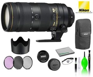 Nikon AF-S NIKKOR 70-200mm f/2.8E FL ED VR Lens USA (20063) with Bundle Package Deal Kit Includes: 3PC 77mm Filter Kit + Deluxe Lens Cleaning Kit + More