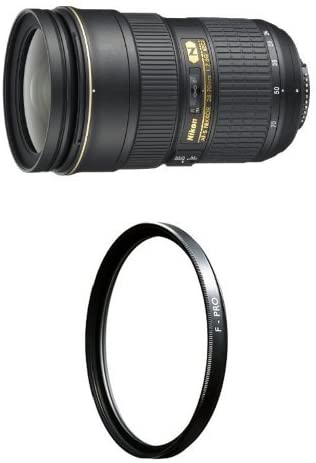Nikon 24-70mm f/2.8G ED AF-S Nikkor Wide Angle Zoom Lens with B+W 77mm Clear UV Haze
