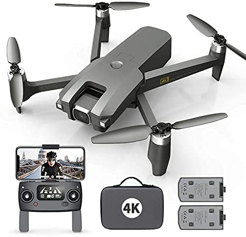 XZRUK Drone with Camera for Adults 4K Full HD FPV Live Video 120° Wide Angle Altitude Hold Headless Mode Gesture Selfie Waypoints Functions with 2 Batteries and Backpack