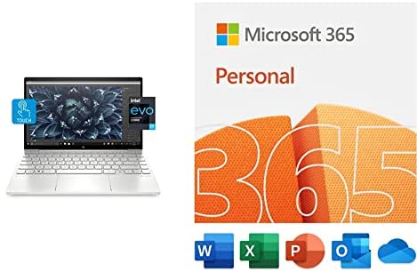 HP Envy 13 Laptop, Intel Core i7-1165G7, 8 GB DDR4 RAM, 256 GB SSD Storage, 13.3-inch FHD Touchscreen Display, Windows 10 Home with Microsoft 365 Family | 12-Month Subscription | PC/Mac Download