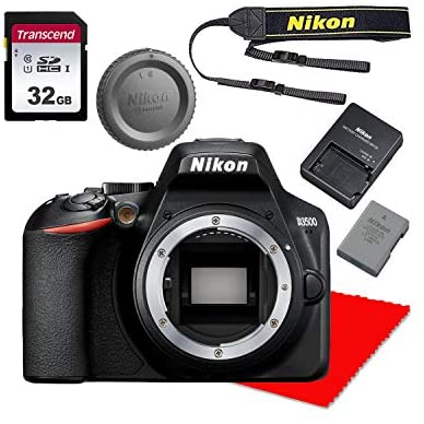 Nikon D3500 DSLR Camera Body + 32GB Memory Bundle