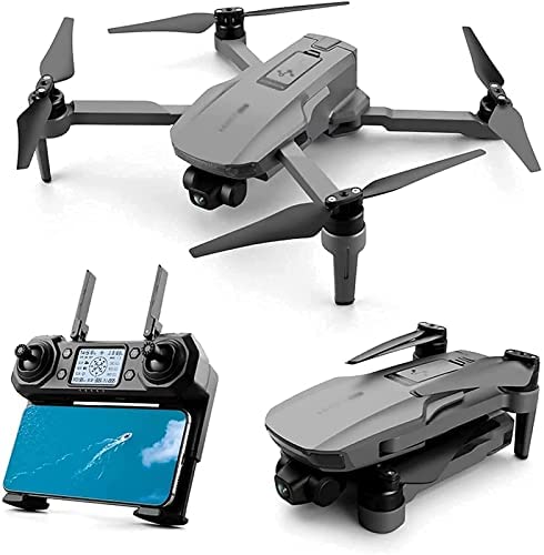 ZRY Three-axis Foldable Drone Aerial Camera brushless high-Power 8K Ultra-Clear Remote Control Aircraft high-Definition Dual-Machine brushless Power Supply(Twoaxis Gimbal,Gray)