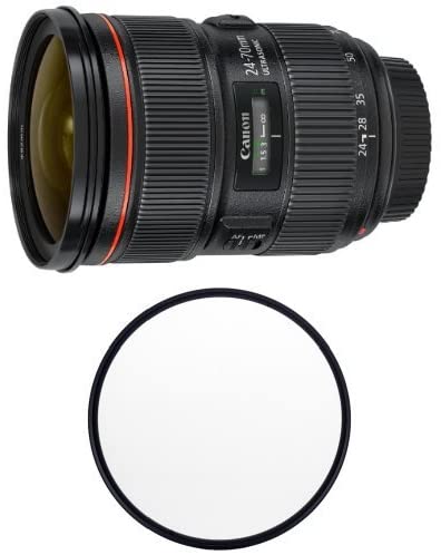 Canon EF 24-70mm f/2.8L II USM Standard Zoom Lens with B+W 82mm Clear UV Haze