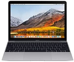 Apple MacBook 12in Laptop w/ Retina Display 1.2GHz Core M, (MJY42LL/A), 8GB Memory, 512GB Solid State Drive, Space Gray (Space Gray)(Renewed)