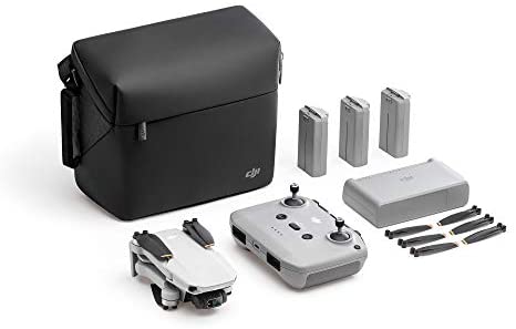 DJI Mini 2 Fly More Combo – Ultralight Foldable Drone, 3-Axis Gimbal with 4K Camera, 12MP Photos, 31 Mins Flight Time, OcuSync 2.0 10km HD Video Transmission, QuickShots, Gray