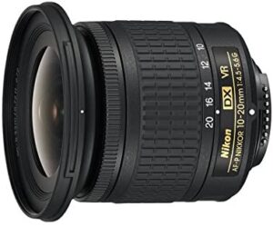 Nikon AF-P DX 10-20mm f/4.5-5.6G VR Lens, Black [Nital Card: -