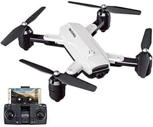 Drone with Camera HD FPV RC Wi-Fi Live Video Feed 5Ghz Altitude Hold, One Key Start, Intelligent Battery for Children and Beginners(White)