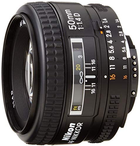 Nikon AF FX NIKKOR 50mm F/1.4D DSLR Lens with Auto Focus for Nikon DSLR Cameras (Renewed)
