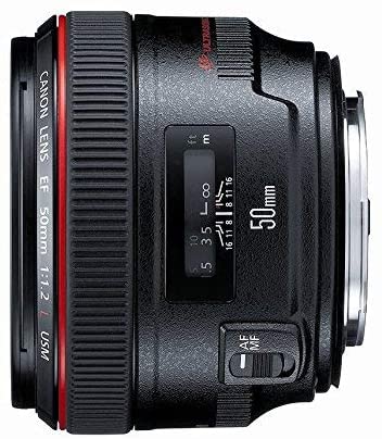 Canon EF 50mm f/1.2 L USM Lens for Canon Digital SLR Cameras - Fixed (Renewed)
