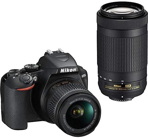 Nikon D3500 DX-Format DSLR Two Lens Kit with AF-P DX NIKKOR 18-55mm f/3.5-5.6G VR & AF-P DX NIKKOR 70-300mm f/4.5-6.3G ED, Black