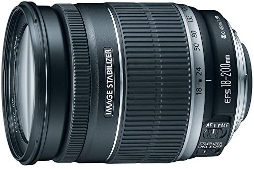 Canon EF-S 18-200mm f/3.5-5.6 IS Standard Zoom Lens for Canon DSLR Cameras (Renewed)