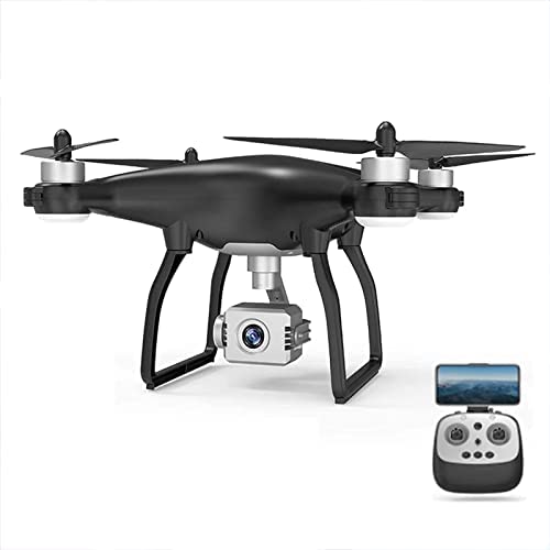 XZRUK Drone with 4K Camera for Adults FPV GPS Drone with WiFi Live Video 3-Axis Gimbal Stabilizer Auto Return Home Altitude Hold Follow Me Custom Flight Path 2000m(Battery*5,White)