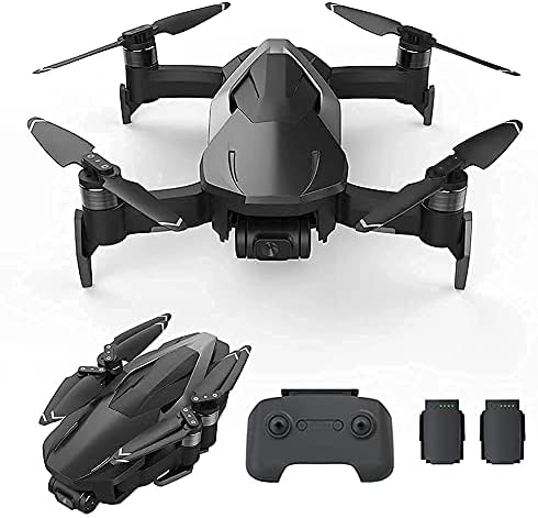 KKMUYBVDG Drone with Camera GPS Drone with 4K Camera for Adults 2-Axis Stable Camera Quadcopter with 5.8G FPV Live Video GPS Return Home Brushless Motor Follow Me 60 Minutes Flight Time Carryin