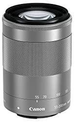 Canon EF-M 55-200 mm f/4.5-6.3 is STM Compact Zoom Lens for EOS M Camera - Silver