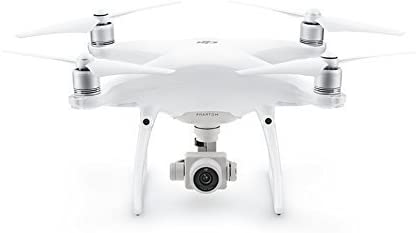 DJI Phantom 4 Pro Quadcopter Drone - 4K H-265 100 Mbps 60 FPS Cinematic Record, 20MP, ActiveTrack, TapFly Reverse, Safe Fly Home, GPS, 5-Dimensional Sense, White, 1 Yr Warranty (Renewed)