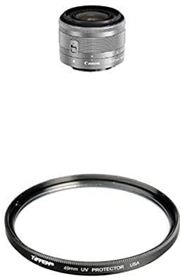 Canon EF-M 15-45mm f/3.5-6.3 Image Stabilization STM Zoom Lens (Silver) Filter Bundle
