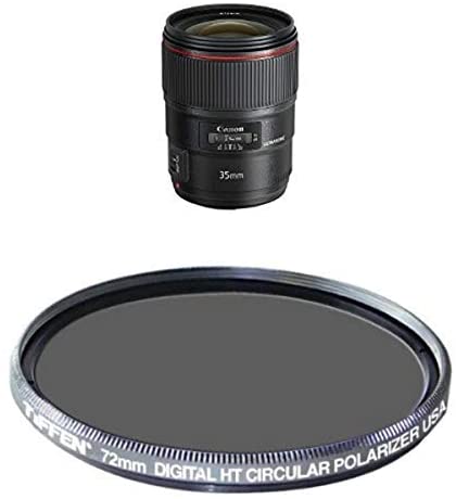 Canon EF 35mm f/1.4L II USM Lens w/ Tiffen Polarizer Filter
