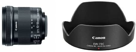 Canon EF-S 10-18mm f/4.5-5.6 IS STM Lens with Canon Lens Hood EW-73C