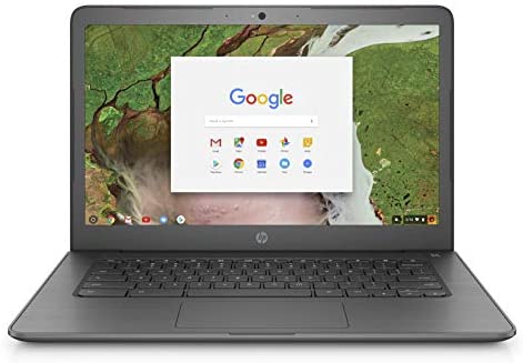 HP Chromebook 14-inch Laptop with 180-Degree Hinge, Intel Celeron N3350 Processor, 4 GB RAM, 32 GB eMMC Storage, Chrome OS (14-ca070nr, Gray)