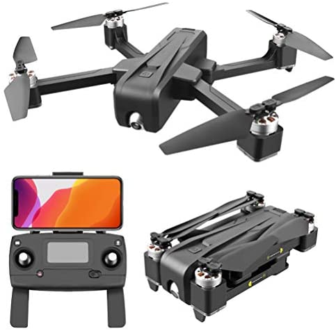 HGYYIO RC Quadcopter with 4K HD Camera, Foldable Drone with True 2D ESC PTZ, GPS Drone 5G WiFi FPV, 90° ESC Camera, GPS Fixed-Point Positioning, Optical Flow Ultrasonic Positioning