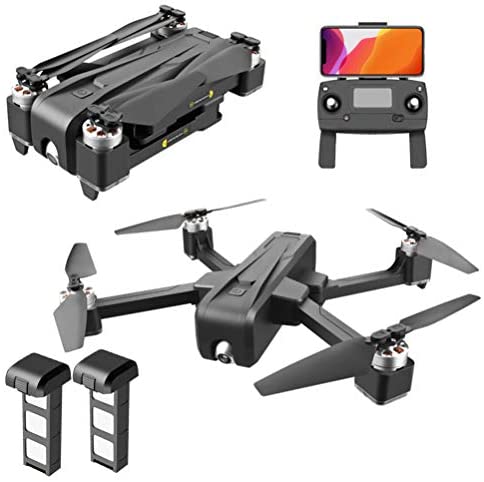 HGYYIO Foldable Drone with True 2D ESC PTZ, RC Quadcopter with 4K HD Camera, GPS Drone 5G WiFi FPV, 90° ESC Camera, GPS Fixed-Point Positioning, Optical Flow Ultrasonic Positioning