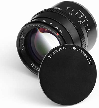 TTArtisan 50mm F1.2 APS-C Cameras Lens Manual Focus MF Compatible with Canon M Mount M1 M2 M3 M5 M6 M6II M10 M100 M50