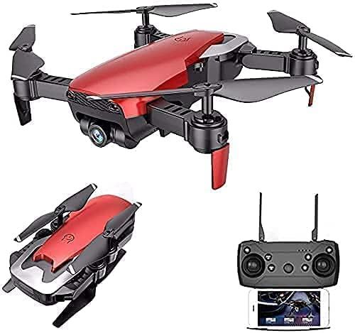 LPMGL Drone with Camera Foldable GPS FPV Drone with HD Camera Live Video for Beginners, RC Quadcopter with(Outdoor Drone)(Red)