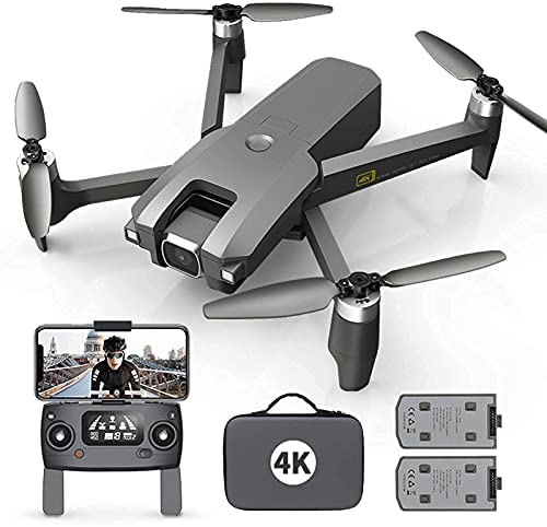 XZRUK Drone with Camera for Adults 4K Full HD FPV Live Video 120deg; Wide Angle, Altitude Hold, Headless Mode, Gesture Selfie, Waypoints Functions with 2 Batteries and Backpack