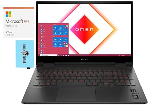 HP OMEN 15 Gaming & Entertainment Laptop (Intel i7-10750H 6-Core, 64GB RAM, 2x8TB PCIe SSD (16TB), RTX 3070, 15.6