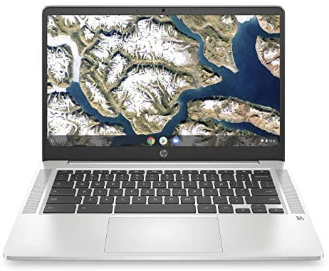 HP Chromebook 14-inch FHD Laptop, Intel Celeron N4000, 4 GB RAM, 32 GB eMMC, Chrome (14a-na0050nr, Mineral Silver)