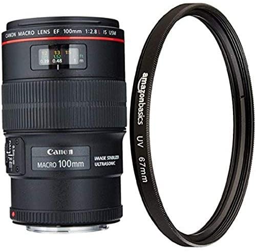 Canon EF 100mm f/2.8L IS USM Macro Lens with UV Protection Lens Filter