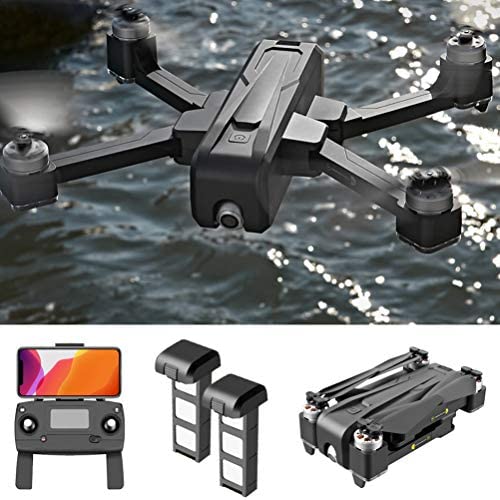 HGYYIO Drone with 4K HD Camera for Adults, GPS Quadcopter 5G FPV Transmission, Drones with 35mins Flight Time, Brushless Motor with True 2D ESC PTZ, 1 Extra Battery+Storage Box