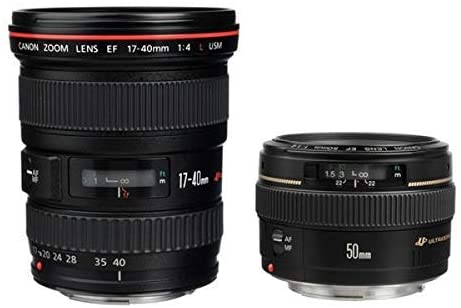 Canon Advanced Two Lens Kit with 50mm f/1.4 and 17-40mm f/4L Lenses (Renewed)