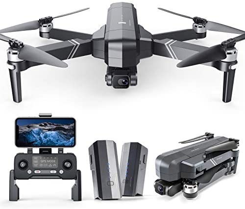 Ruko F11GIM Drones with Camera for Adults, 2-Axis Gimbal 4K EIS Camera, 2 Batteries 56Mins Flight Time,Brushless Motor, 5GHz FPV Transmission, GPS Auto Return Home, 5times Zoom No Fisheye