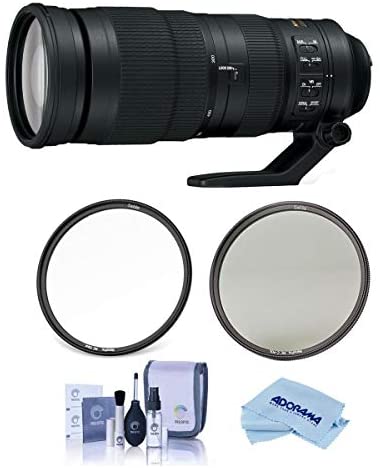 Nikon 200-500mm f/5.6E ED AF-S VR Zoom NIKKOR Lens- Bundle with Haida 95mm NanoPro MC Circular Polarizer Filter, Haida 95mm NanoPro MC Clear Filter, Cleaning Kit, Microfiber Cloth
