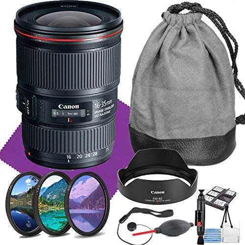 Canon EF 16-35mm f/4L is USM Lens + Accessory Bundle + Cleaning Kit