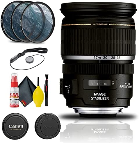 Canon EF-S 17-55mm f/2.8 is USM Lens (1242B002) + Filter Kit + Cap Keeper + Cleaning Kit + More (Renewed) Canon EF-S 17-55mm f/2.8 is USM Lens (1242B002) + Filter Kit + Cap Keeper + Cleaning Kit + More (Renewed)