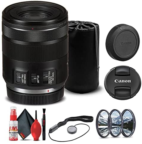Canon RF 85mm f/2 Macro is STM Lens (4234C002) + Filter Kit + Lens Pouch + Cap Keeper + Cleaning Kit + More (Renewed)