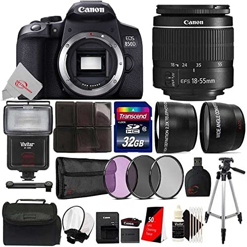 EOS 850D DSLR Import Model Camera + 18-55mm Lens + Extended Accessory Kit