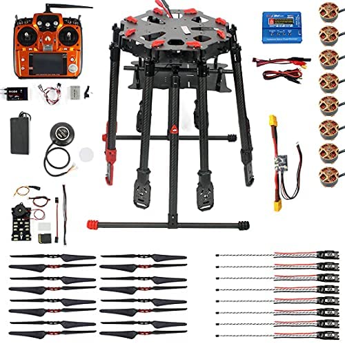 TAROT X8-II TL8X000-PRO 8-Axis FPV Drone Rack with Pixhawk PIX 2.4.8 32 Bit PX4 Autopilot FC 4114/320KV Brushless Motor 1655 Foldable Prop 40A ESC B6 Mini 60w Charger (with TX&RX)