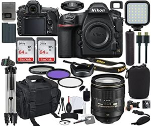 Nikon D850 DSLR Camera (1585) with 24-120mm Lens Bundle + Prime Accessory Kit Including 128GB Memory, Light, Camera Case, Hand Grip & More